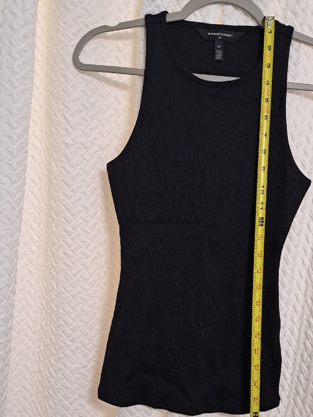 Black Ribbed Tank Top - Picture 5 of 6